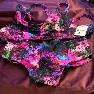 Fused bikini set top and bottom size large